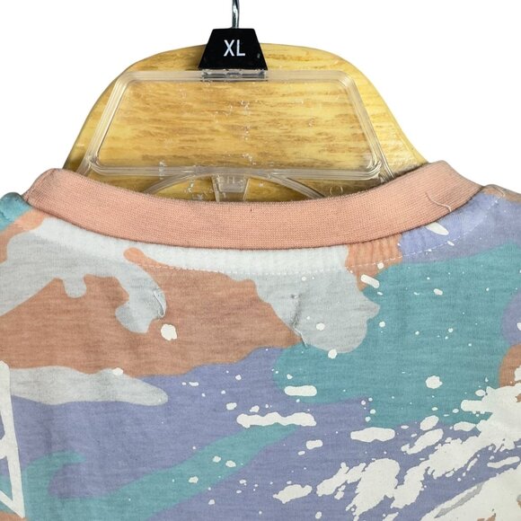 RED APE T-Shirt Adults L Graffiti-Style Paint Splatter Graphic Sequin Bling - Picture 7 of 11